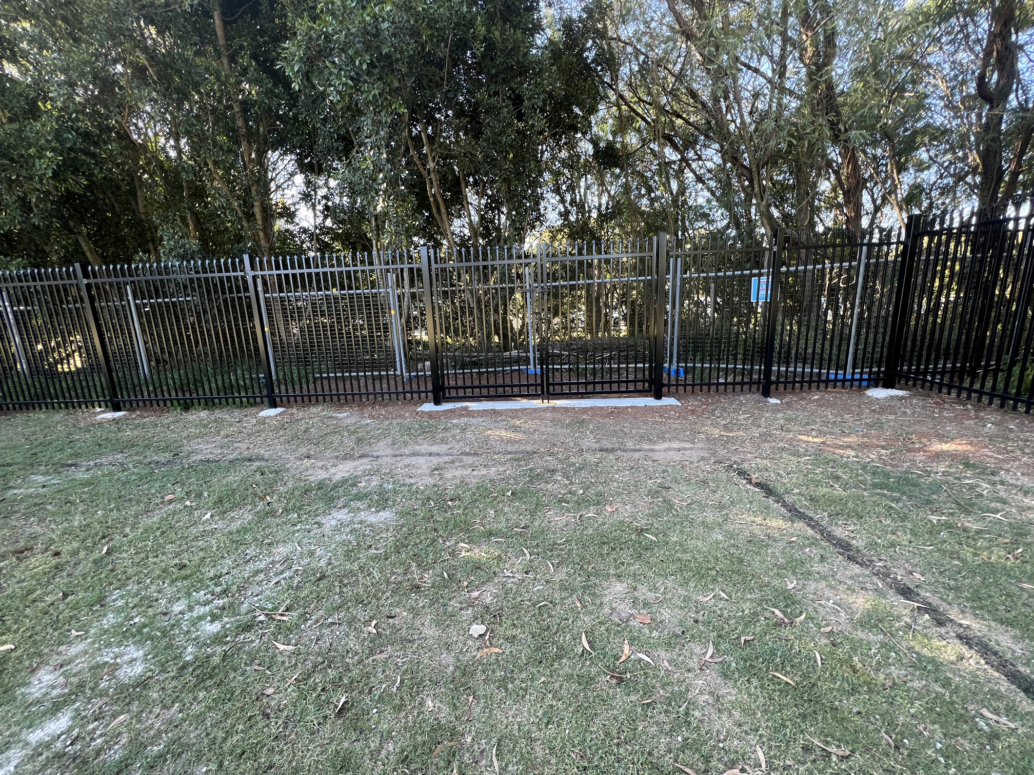 Security fence installation