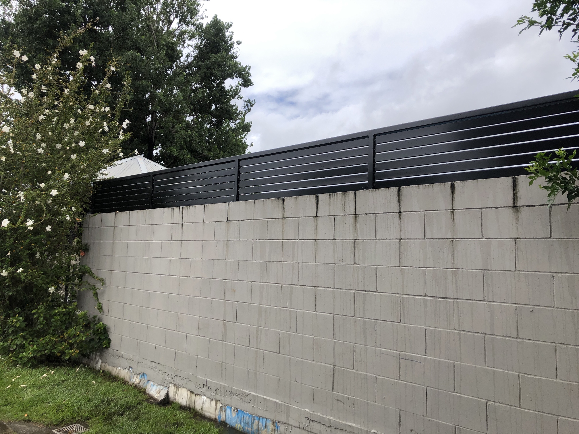 Steel perimeter fence